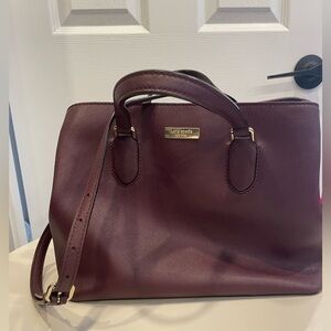 Kate Spade Burgundy Leather Tote Bag